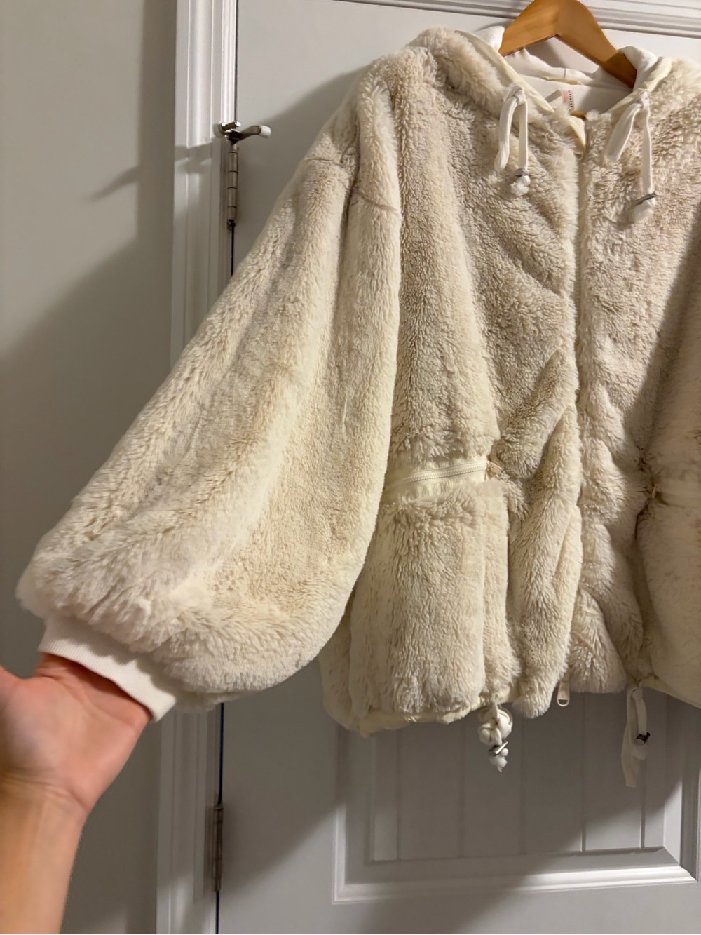 FP Movement by Free People Plush Faux-Fur Hooded Coat